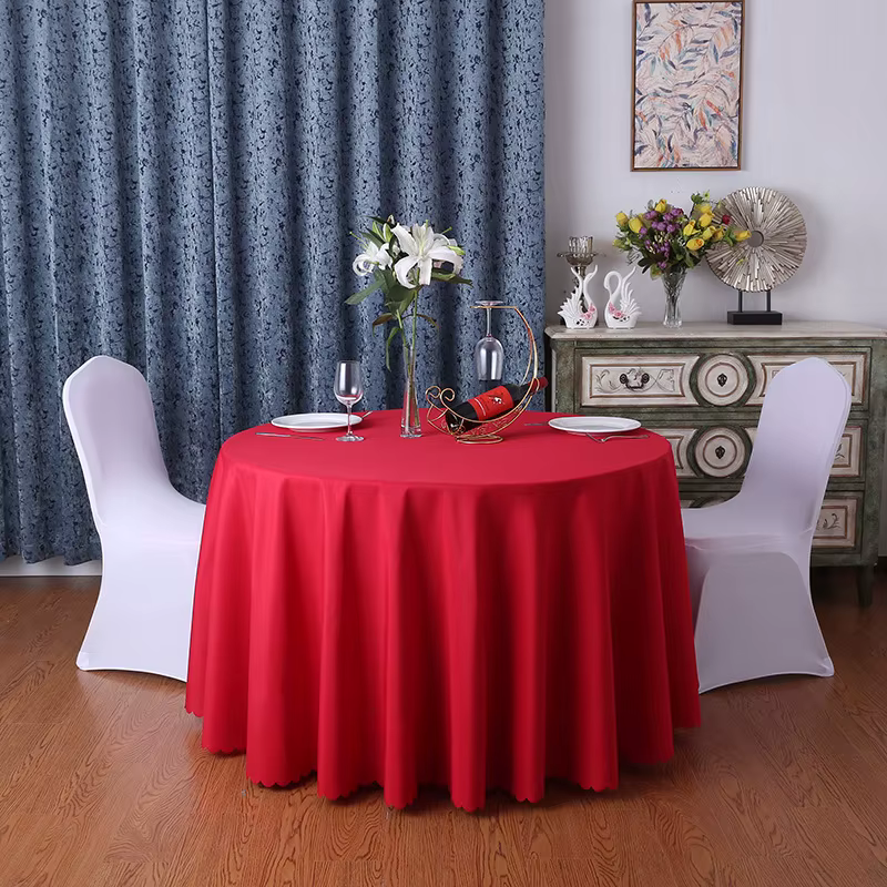 Nappe de Table ronde de couleur unie