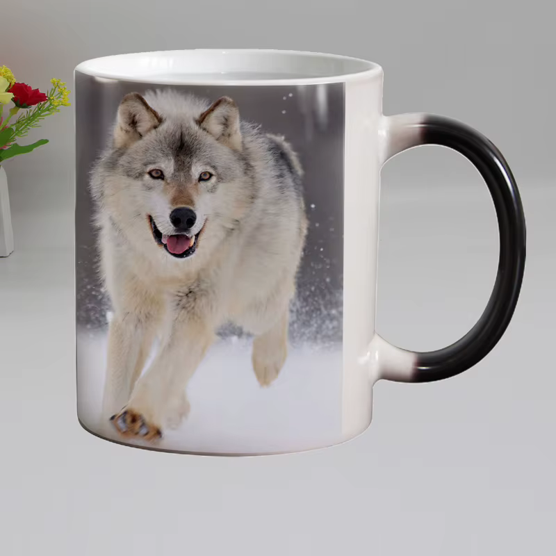 Tasse à café en céramique sensible à la chaleur