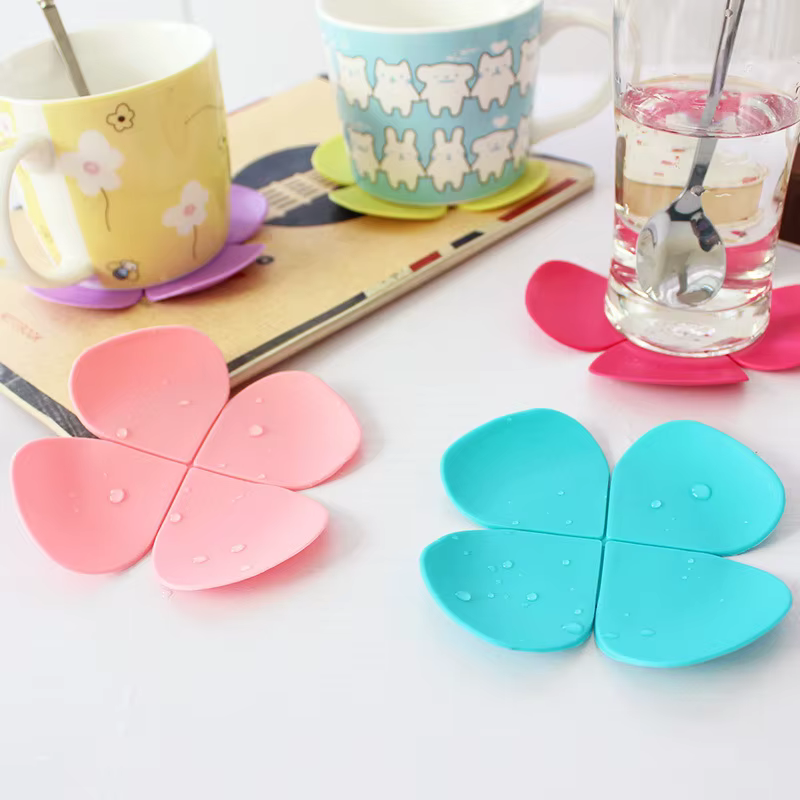 Sous-verre en silicone porte-bonheur
