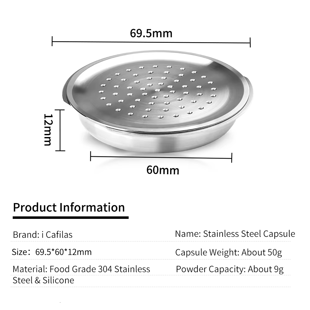 ICafilas pour machine Philips Senseo bouchons de capsules de café en acier inoxydable filtre réutilisable cafetière expresso