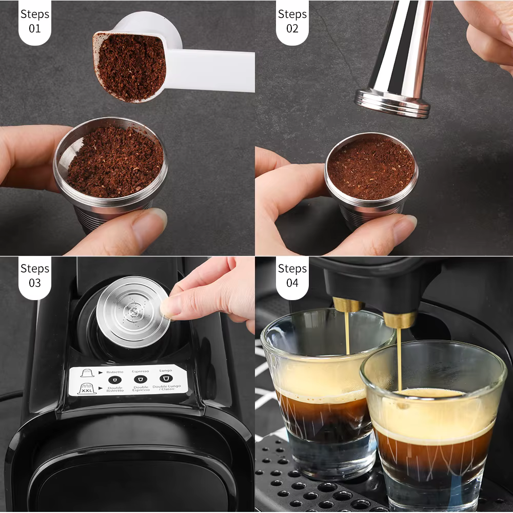 Recafimil Capsule de café XXL réutilisable pour dosette de machine LOR filtre