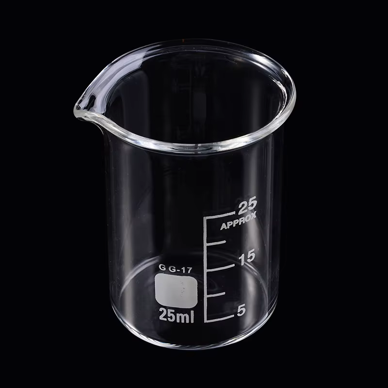 5 pièces/ensemble 5/10/25/50/100ml bécher en verre laboratoire tasse à mesurer verrerie pour école étude