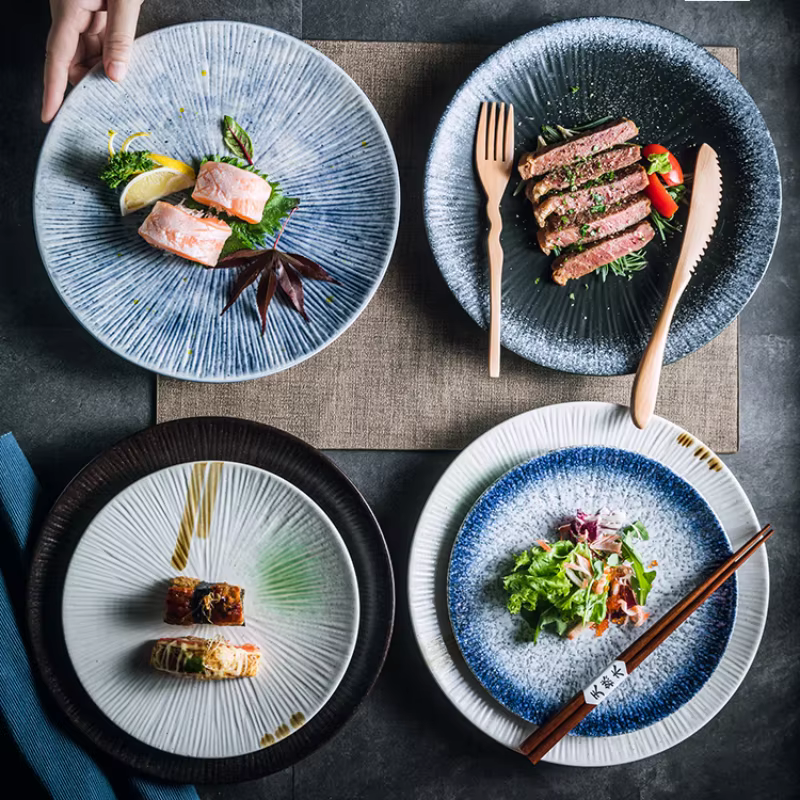 Vaisselle de style japonais assiette en céramique petit déjeuner