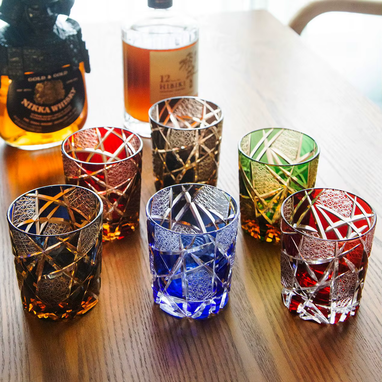Edo Kiriko-Verre à boire en cristal à l'ancienne