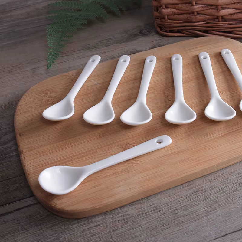Mini Cuillères en Céramique pour Épices et Café, en Porcelaine, 8cm, 10cm, 12cm, 13cm, 50 Pièces