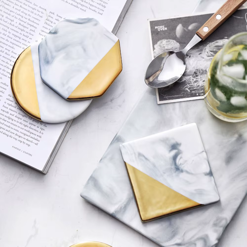 Sous-verres créatifs en céramique