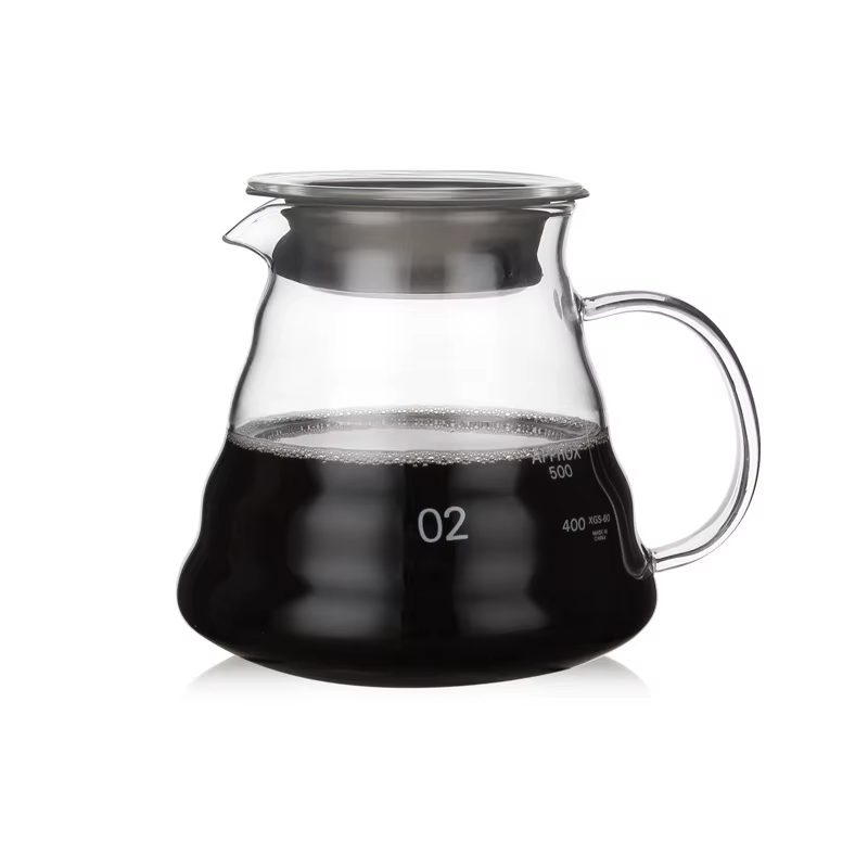 Cafetière en verre transparent 350ml 600ml 800ml