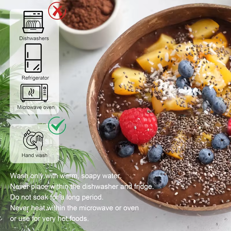 Ensemble de bols à noix de coco naturel