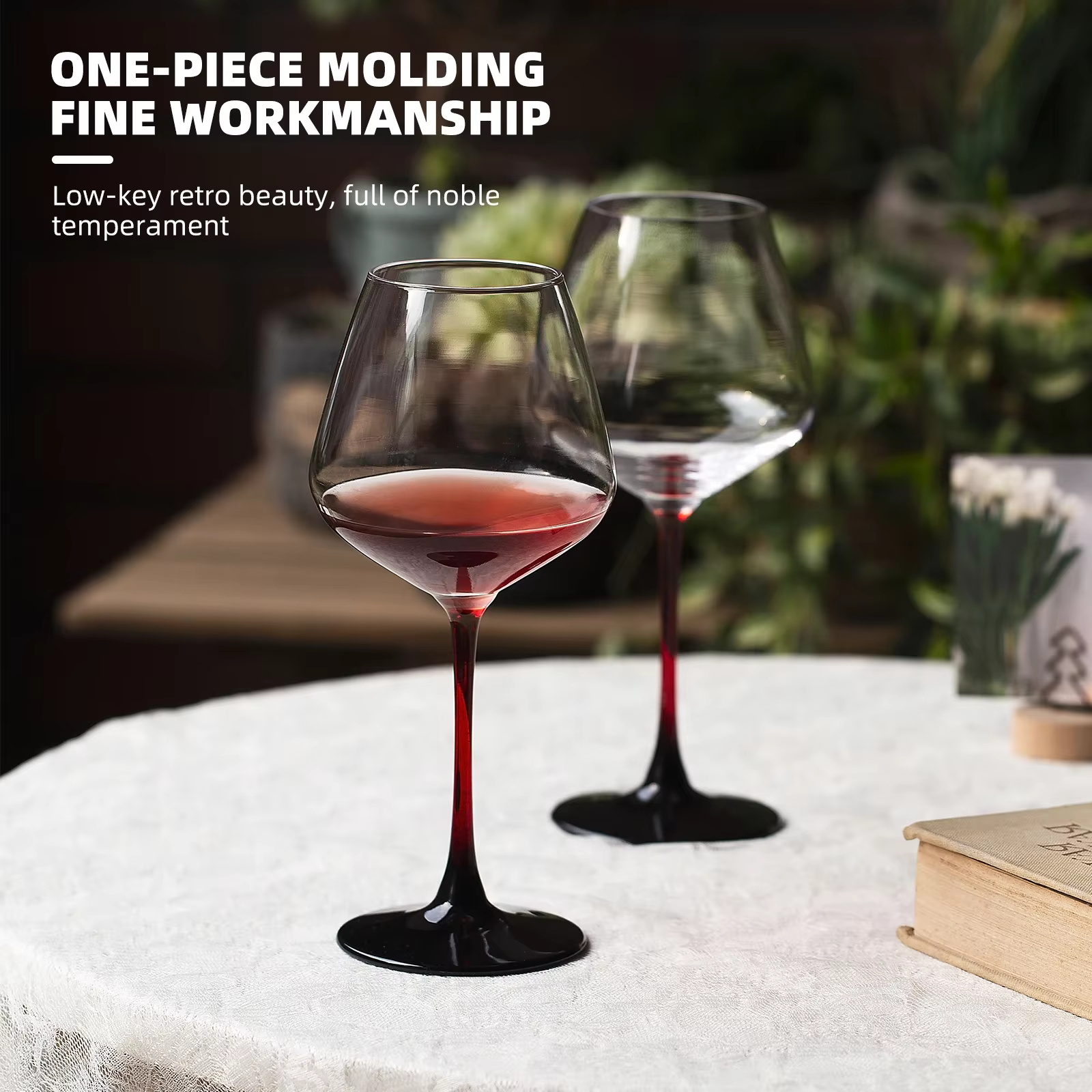 2 pièces léger luxe Premium tasse en cristal ensemble de verres à vin rouge grand verre fête