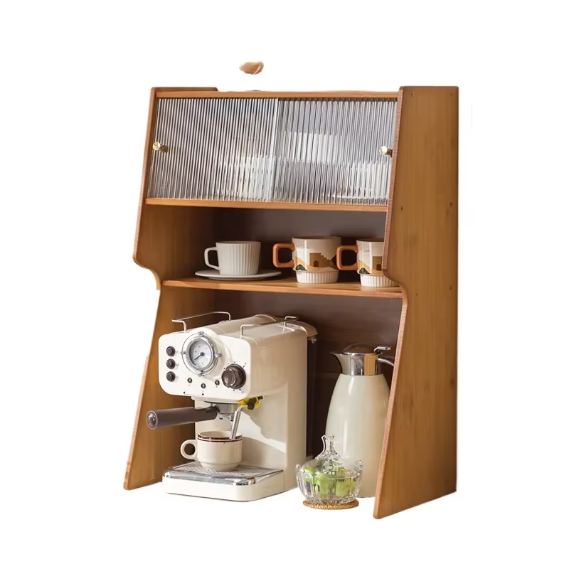 Meuble de rangement pour bar à café, station de comptoir pour machine à café, bouilloire et théière, centre de boissons gain de place