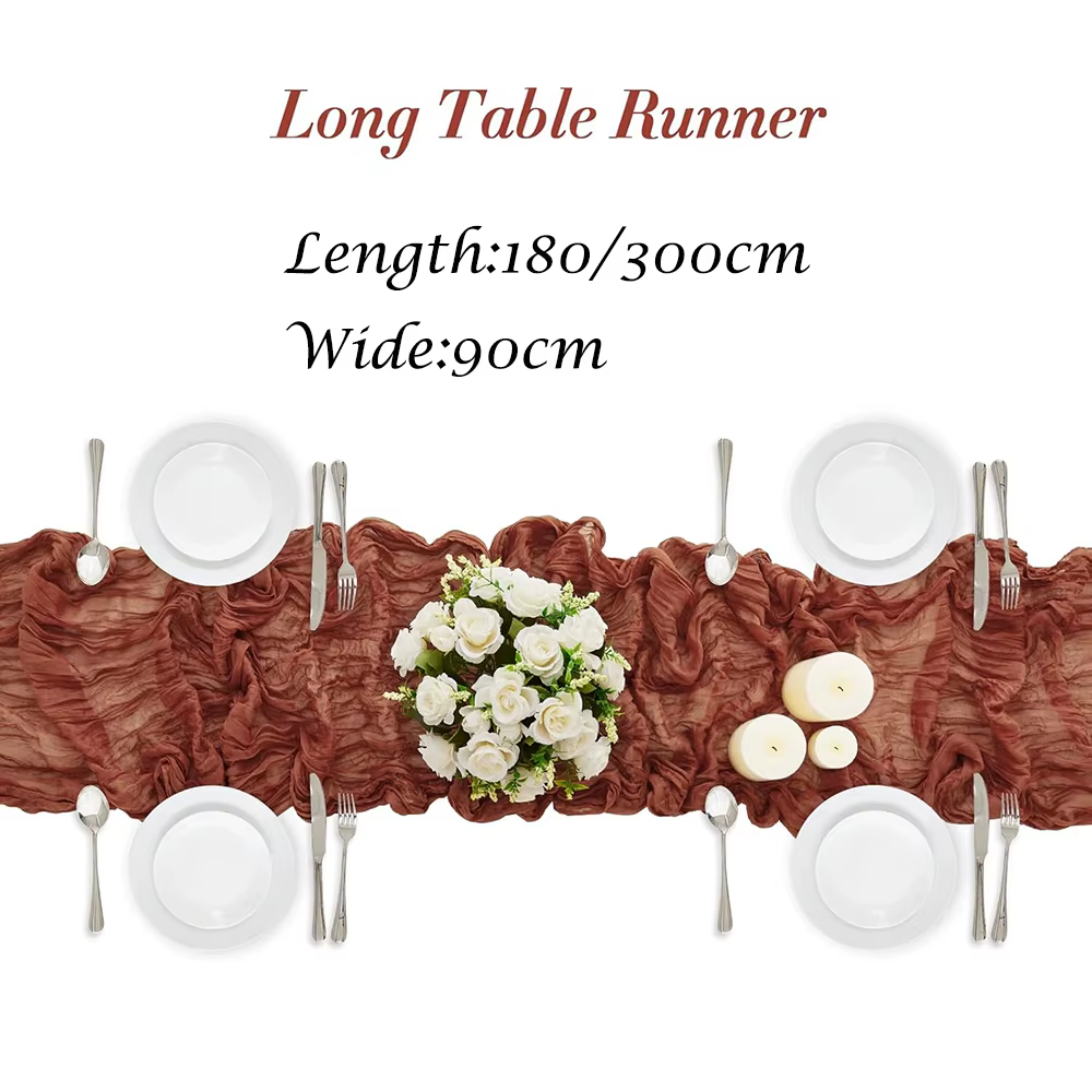 Chemin de Table en tissu de fromage en terre cuite