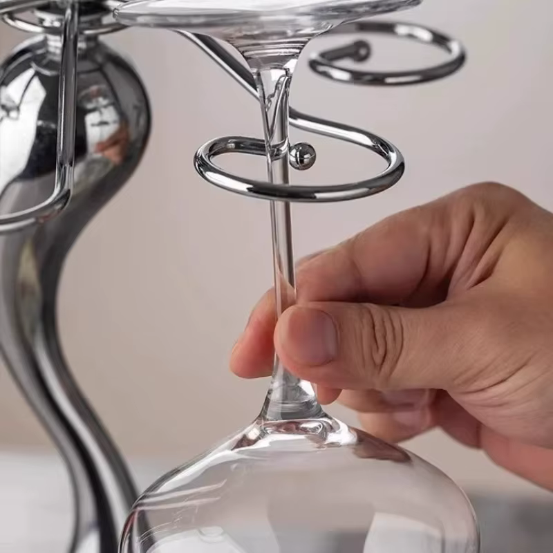 Présentoir de support de verre à vin de maison haut de gamme-support
