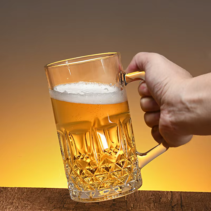 Verre à bière à fond épais de 400ml/600ml