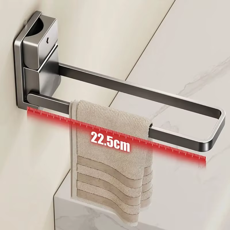 Porte-serviettes pliable à ventouse