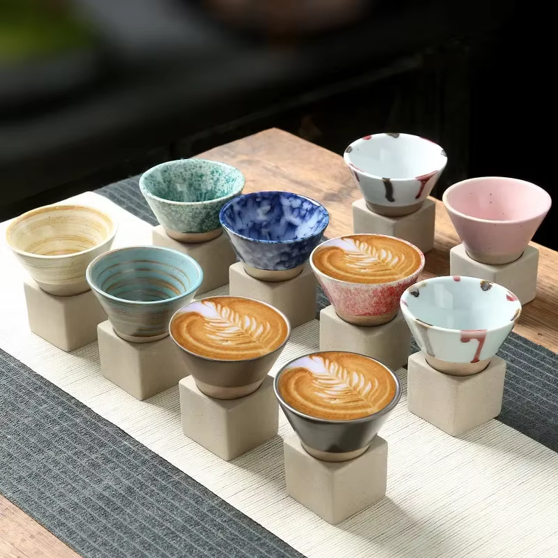 Tasse à thé en poterie brute de 100ML