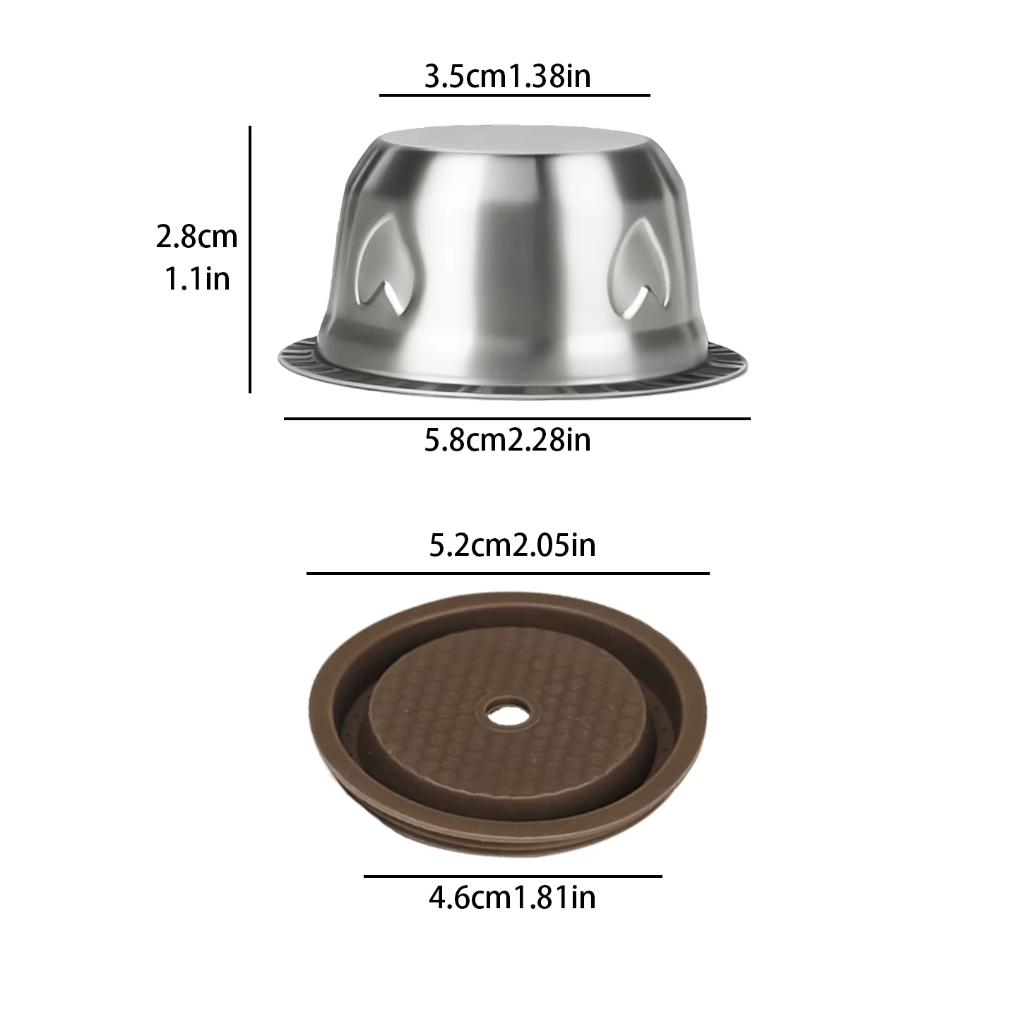 Capsules réutilisables en acier inoxydable pour Vertuo