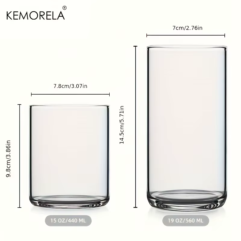 Ensemble de verres à boire en Borosilicate sans BPA