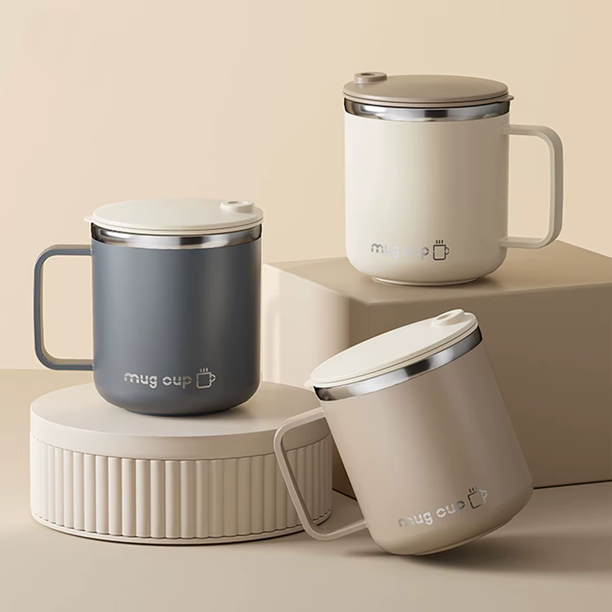 Tasse à café isolée de 400ML avec couvercle