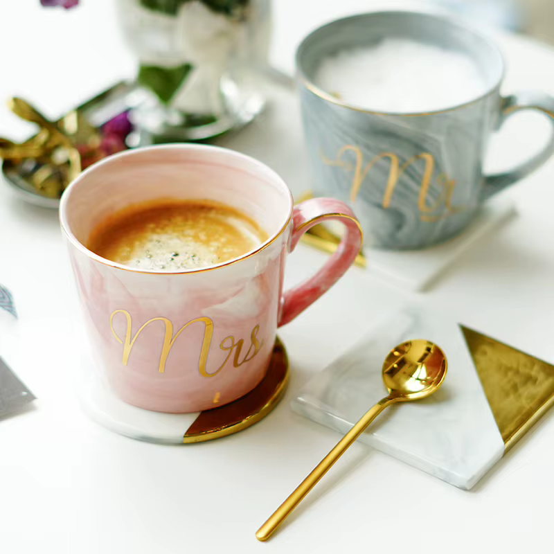 Tasse à café en marbre M. et Mme