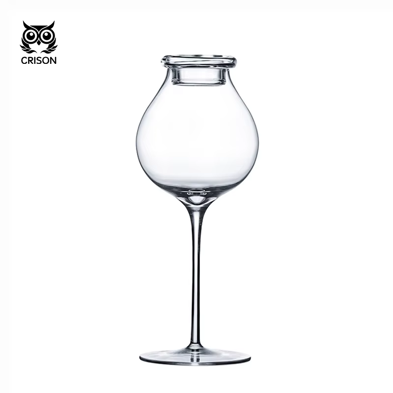 CRISON TT6201 Verre à whisky 245 ml Tasse de dégustation en cristal avec couvercle pour une expérience de saveur améliorée
