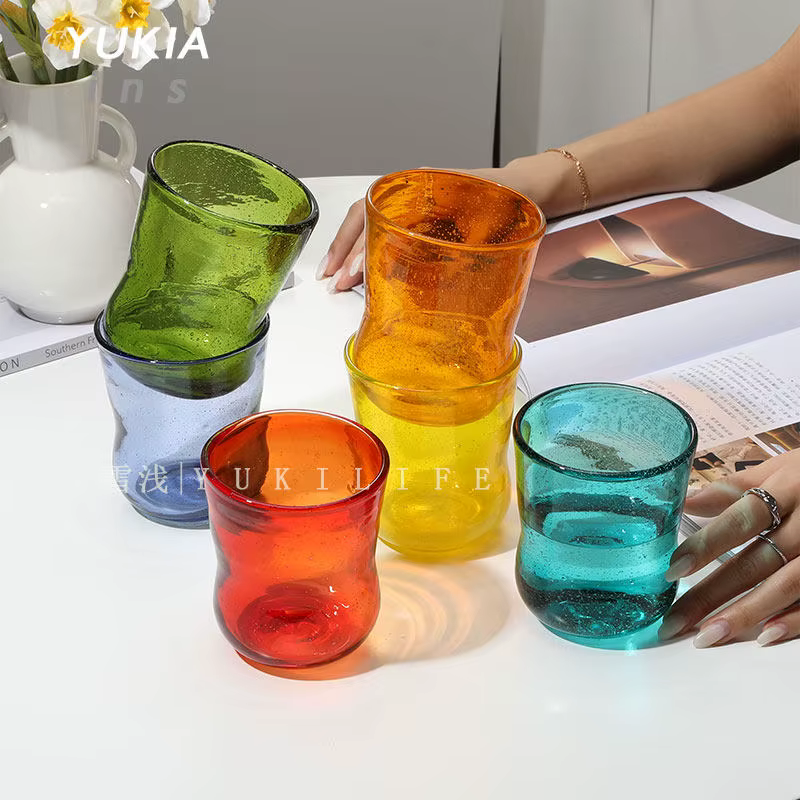 Verre à café en verre coloré