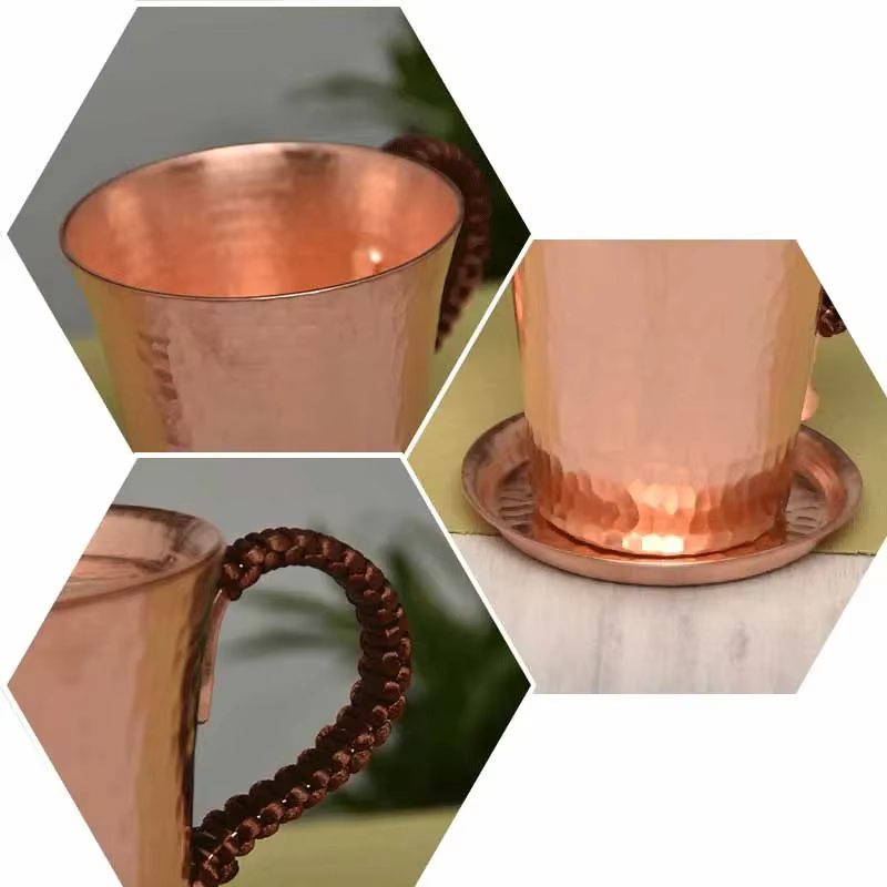 Mug de Mule de moscou en cuivre avec couvercle