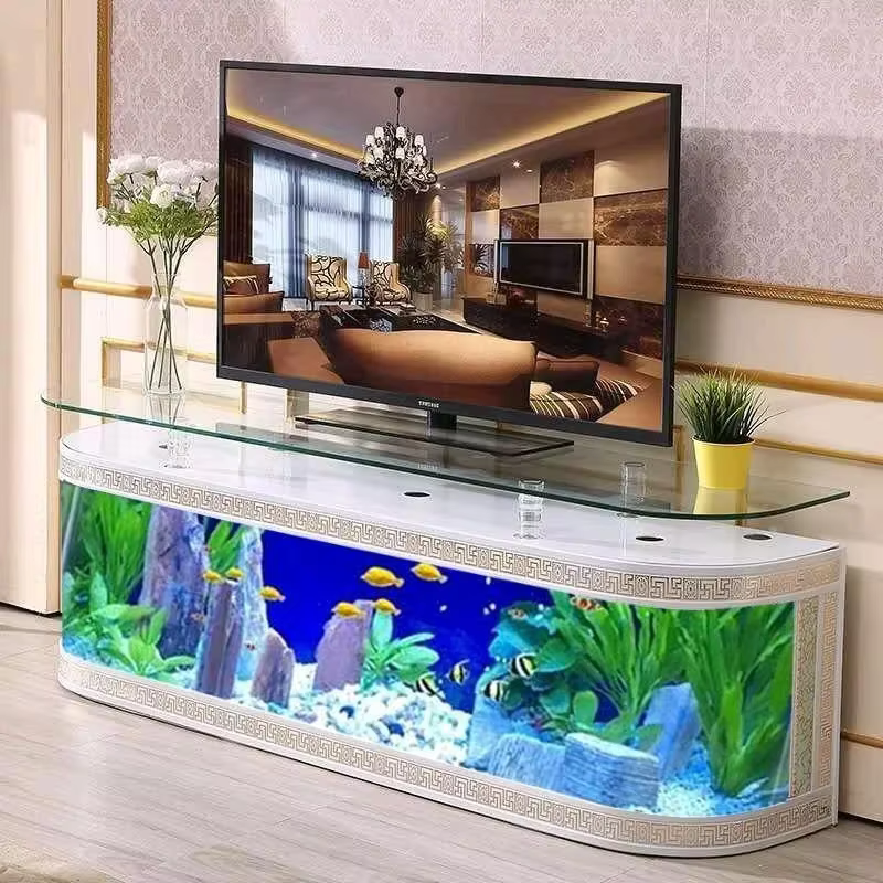 Grand Cube Transparent personnalisé en acrylique pour Aquarium, Table en verre pour Aquarium