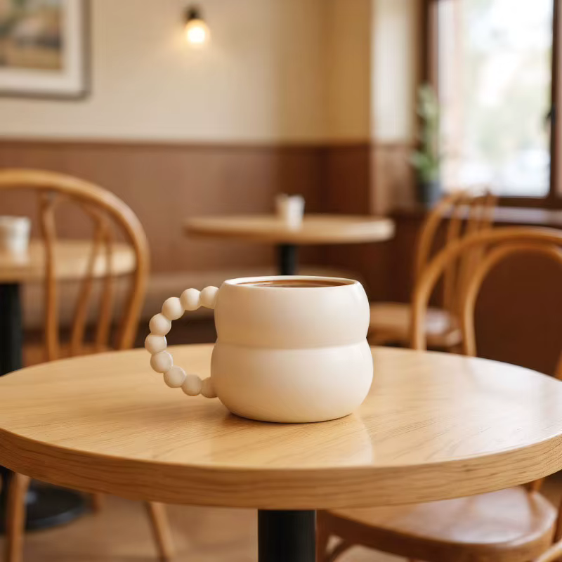 Tasse à café en céramique avec poignée boule