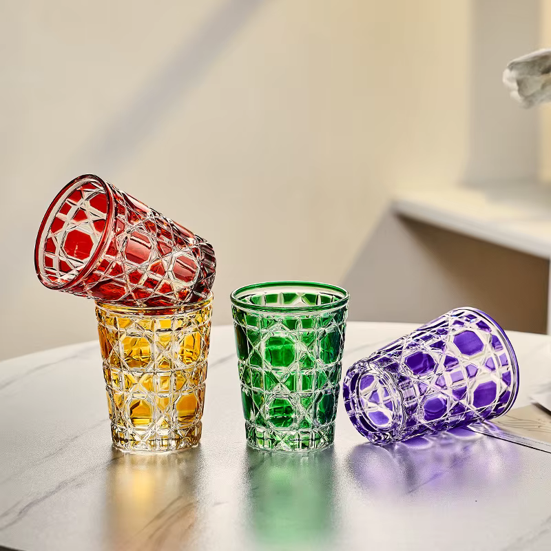 Verre à whisky en cristal coloré de Style européen