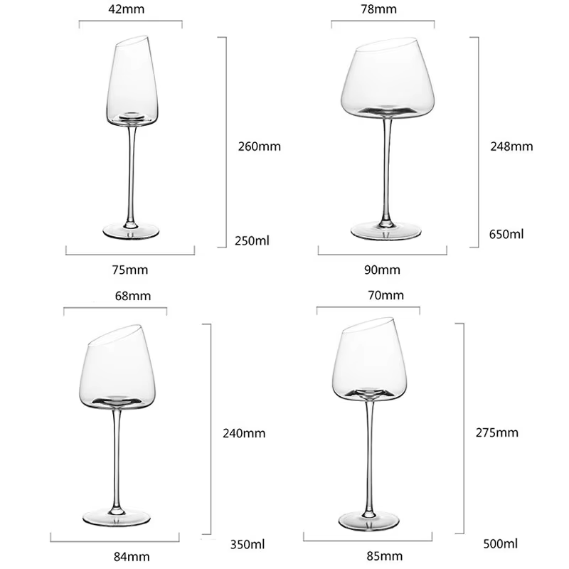 4/2/1Pc Haut De gamme Longue Tige Gobelet en Verre à Vin Rouge Coupe Outil de Cuisine Champagne Verre Bordeaux Bourgogne Cadeau De Fête De Mariage Verrerie
