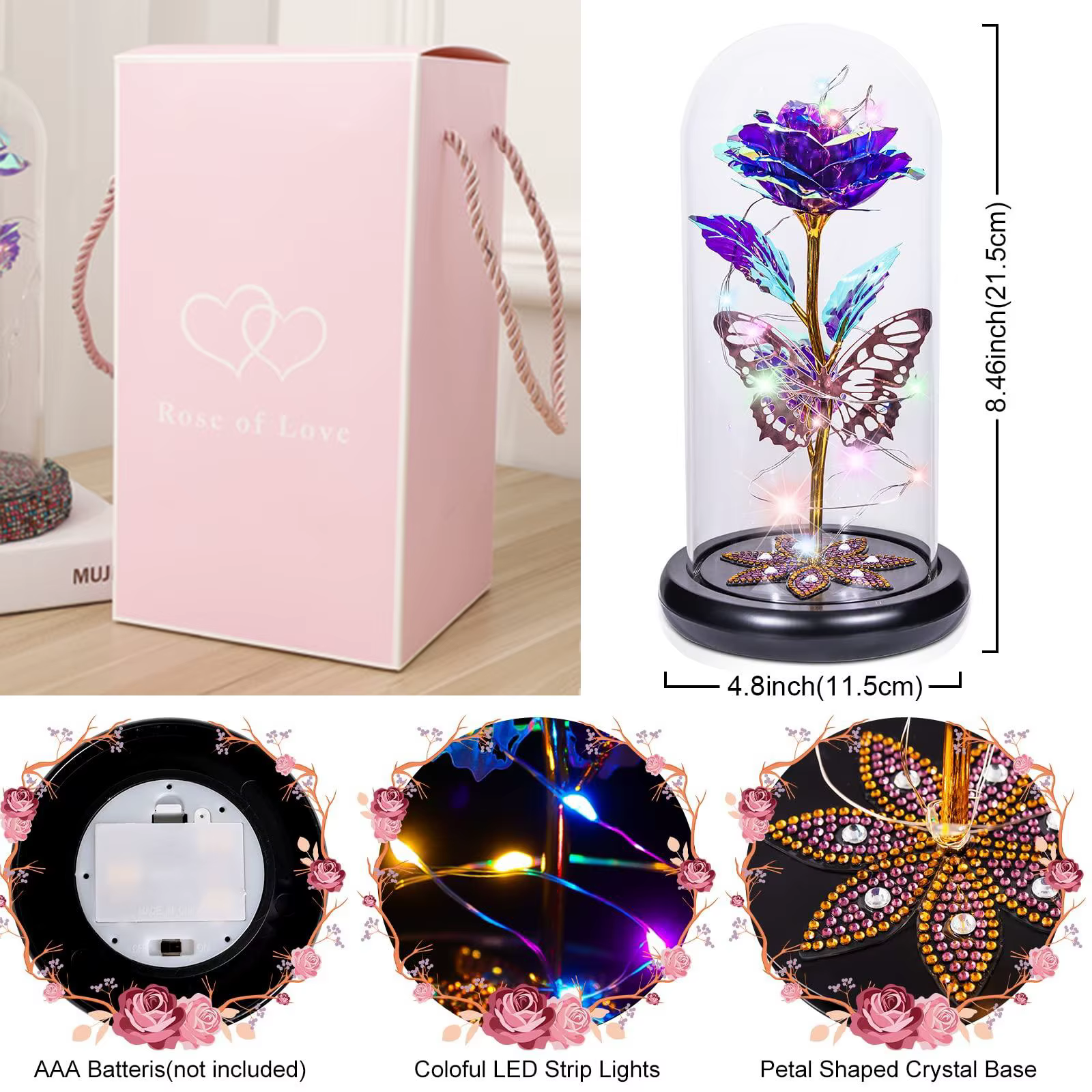 Galactic Glass roses, cristal éternel