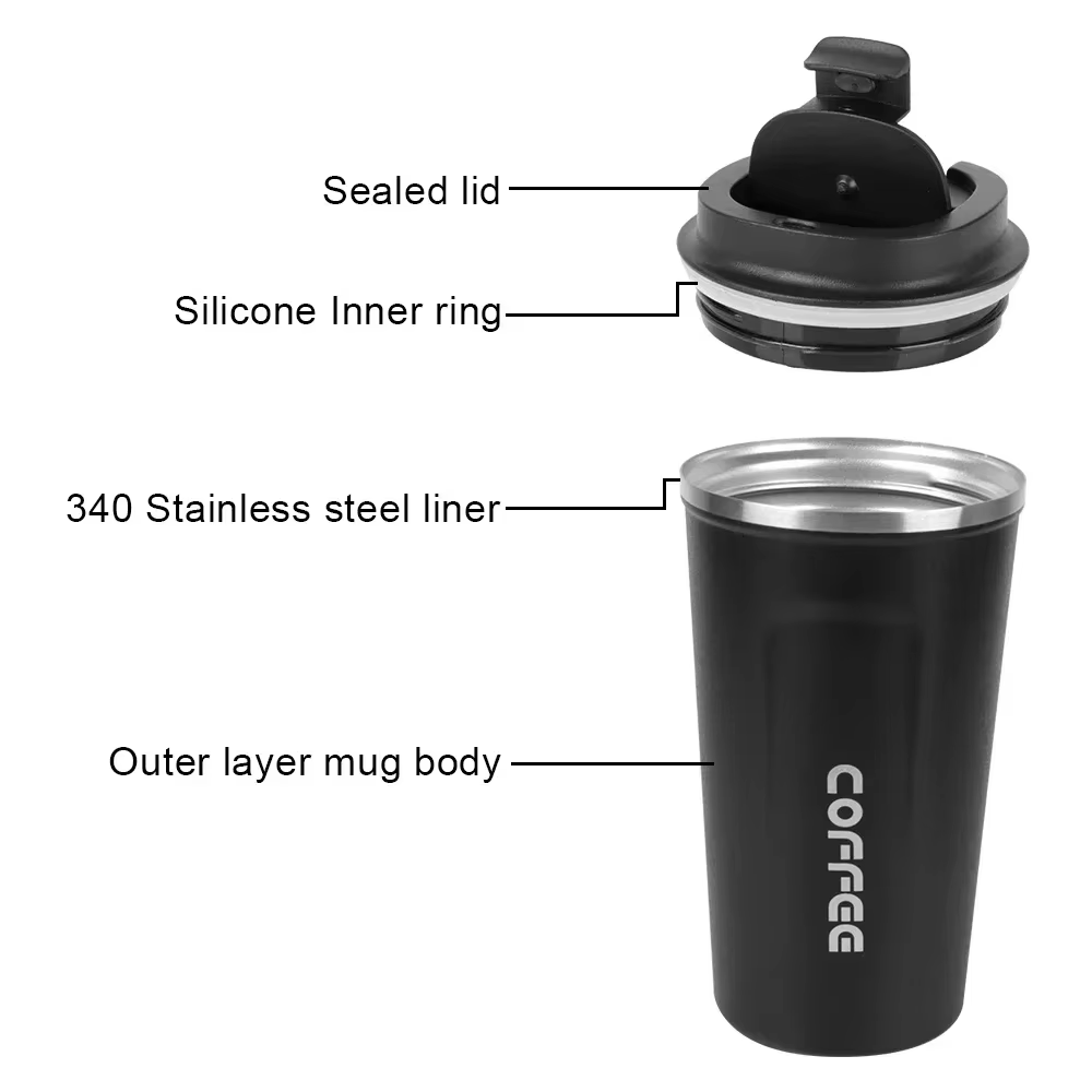 Chaud 380/510ML Thermo café étanche voyage
