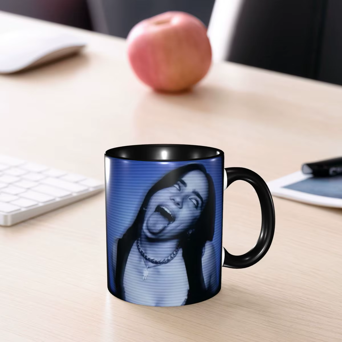 Singer Music Billies Eilishs tasse à café bricolage personnalisé en céramique lait thé