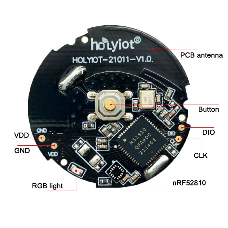 Holyiot-Étiquette de balise sans fil, Bluetooth 5.0, faible consommation d'énergie, capteur, technologie, LOT, maison intelligente, DRF52810