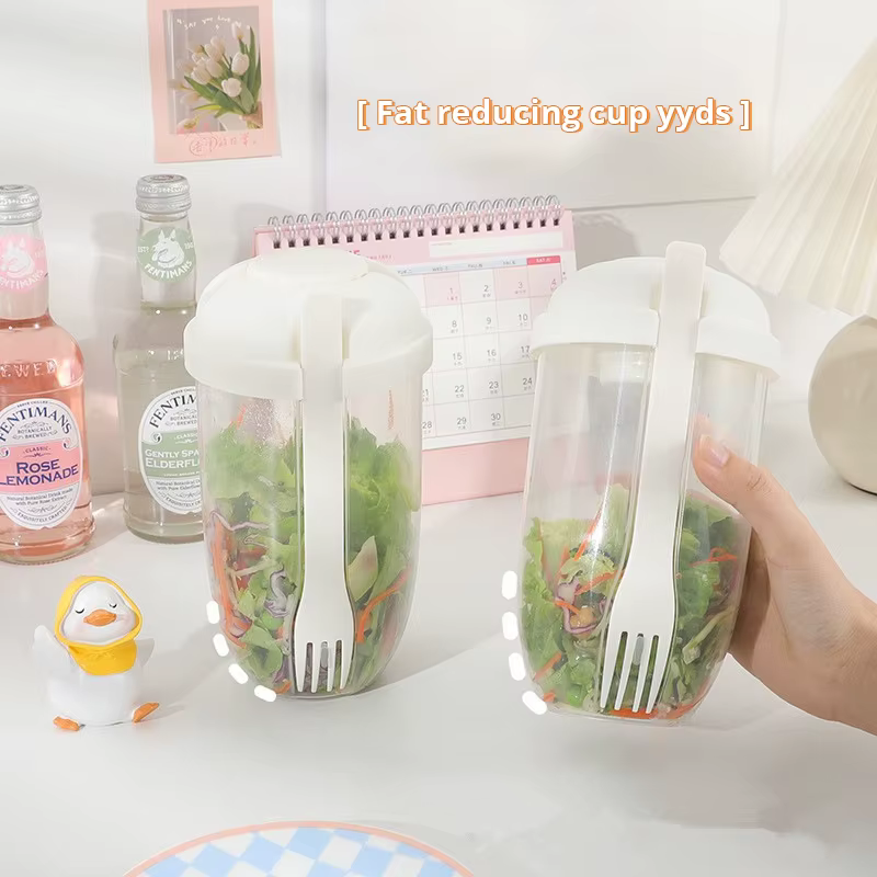 Bento en forme de bouteille saladier pour boîte à salade déjeuner avec fourchette