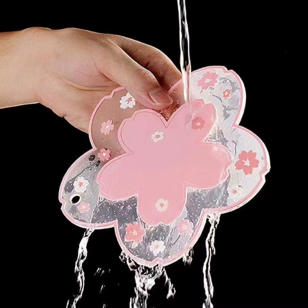 Dessous de verre en forme de fleur Kawaii