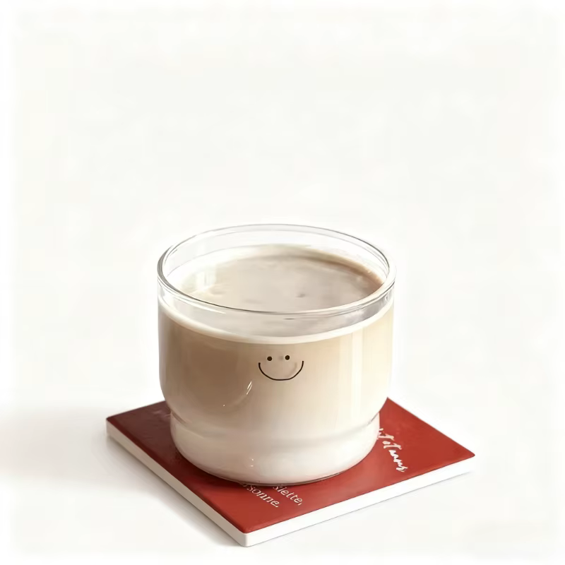 Tasse en verre murale Love/Happy de 300ml
