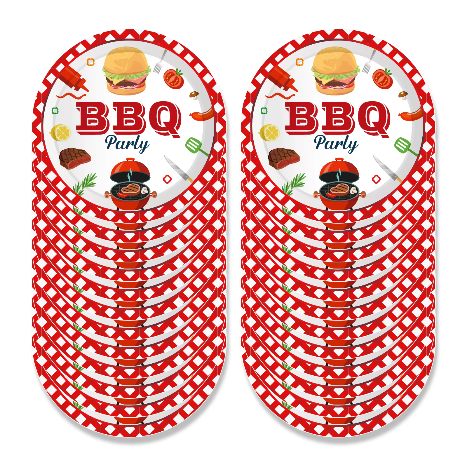 Vaisselle jetable pour fête de pique-nique Barbecue
