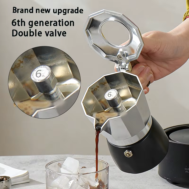 Cafetière Moka à Double Valve 6ème Génération