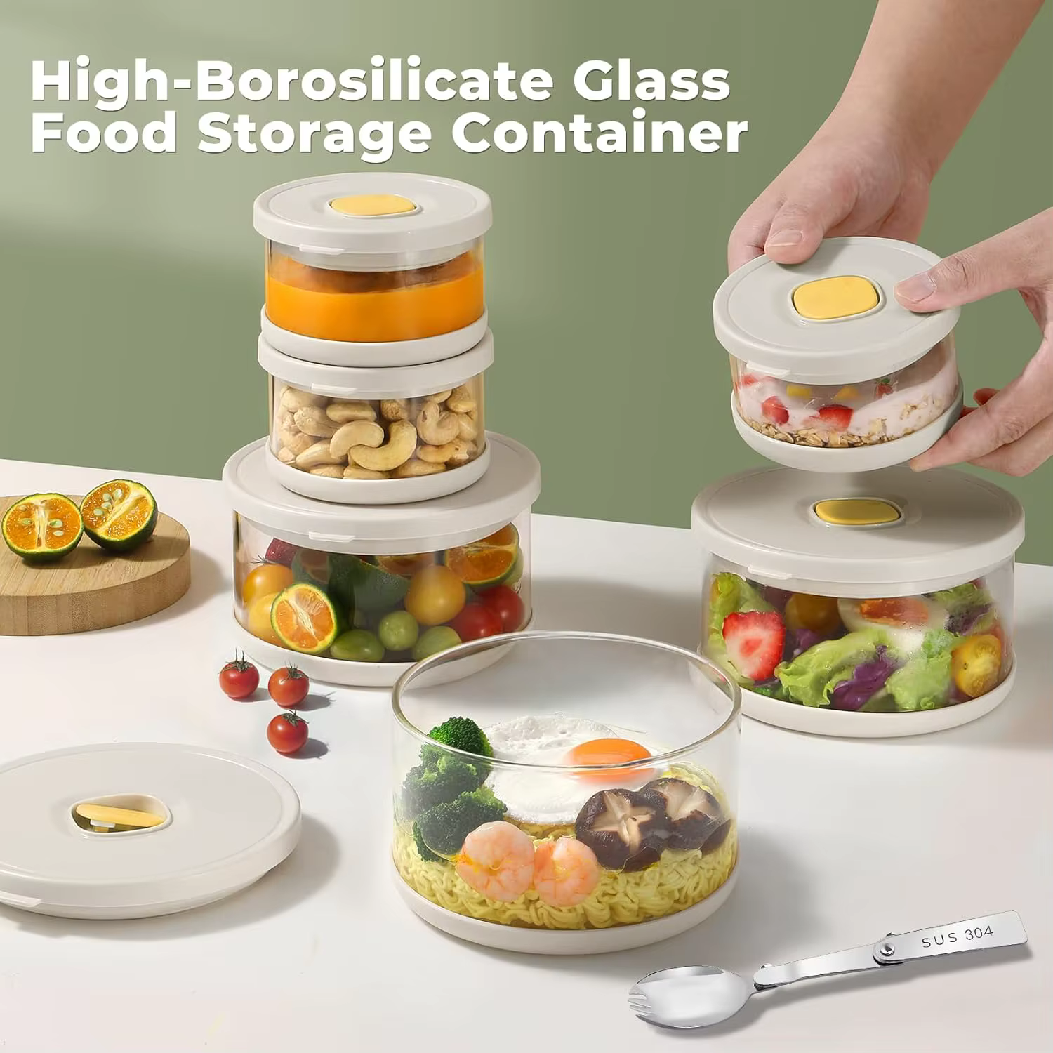 Ensemble de tupperware en verre