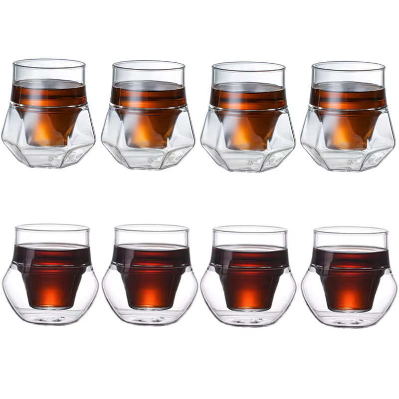 Tasse à expresso en verre à Double paroi