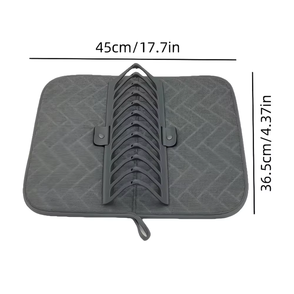 1 pièce Tapis et égouttoir à vaisselle pliable robuste avec support de comptoir gain de place