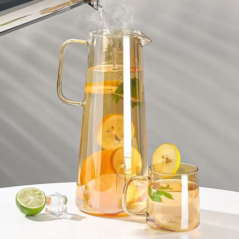 Pichet en verre de 1, 8 l avec couvercle