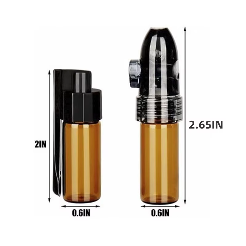 Distributeur de poudre en verre, boîte à pilules avec entonnoir, distributeur de poudre d'épices, stockage Portable de voyage, bouteilles transparentes rechargeables, 4 pièces