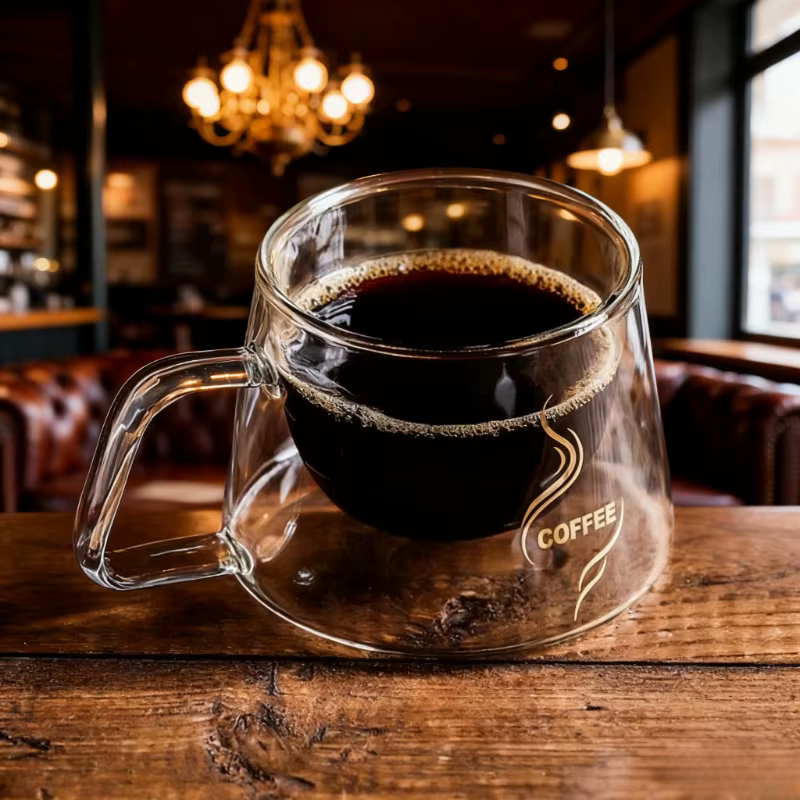 Tasse à café en verre à Double paroi de 200ml