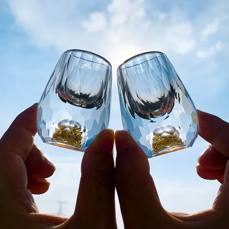 Verre de cristal de luxe Vodka saké Shochu barre