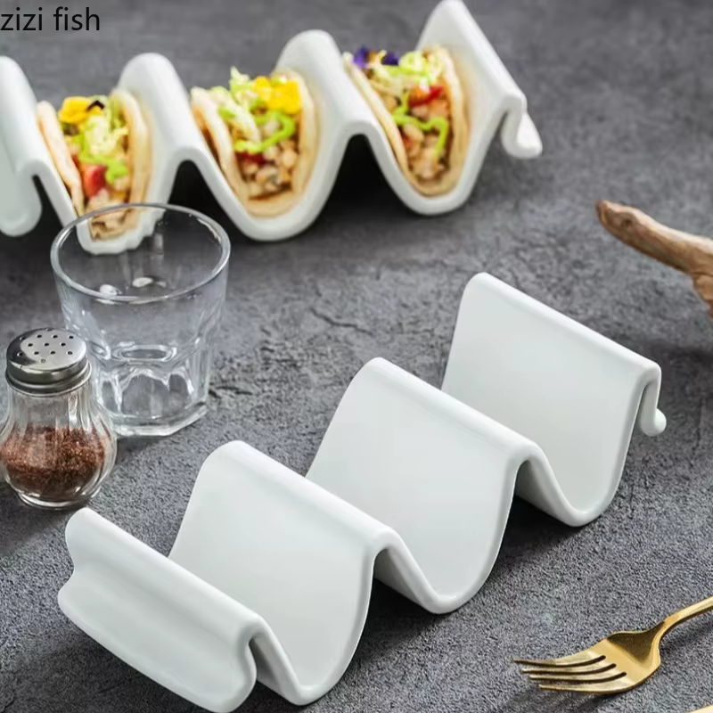 Assiette à collation en forme de vague