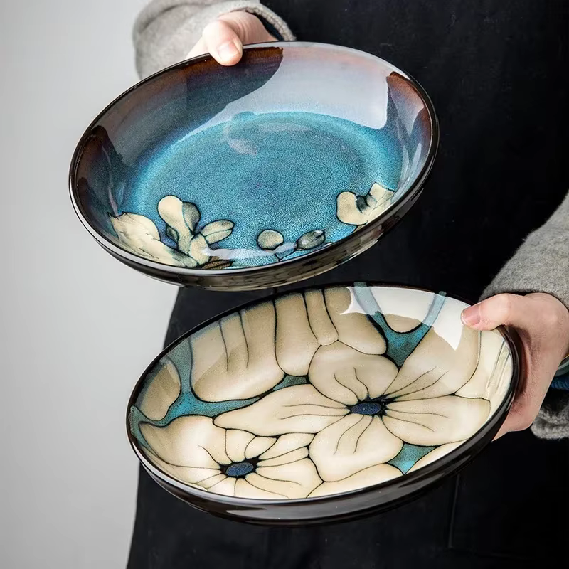 Assiette creuse en céramique de style chinois