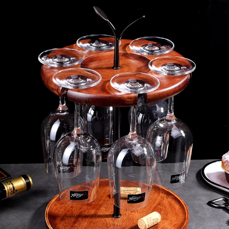 Support de verre à vin à l'envers de 6 capacités