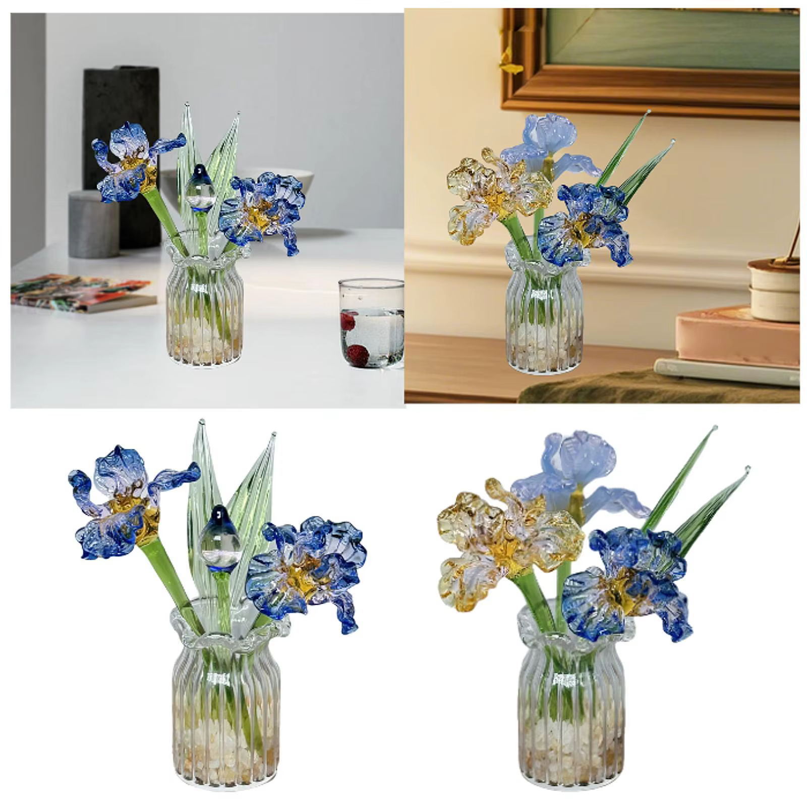 Vase en verre, décoration élégante